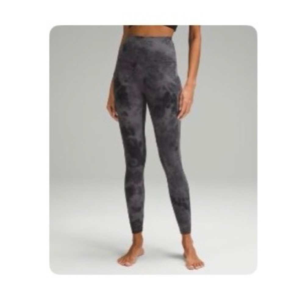 Gray Tie-Dye Leggings
